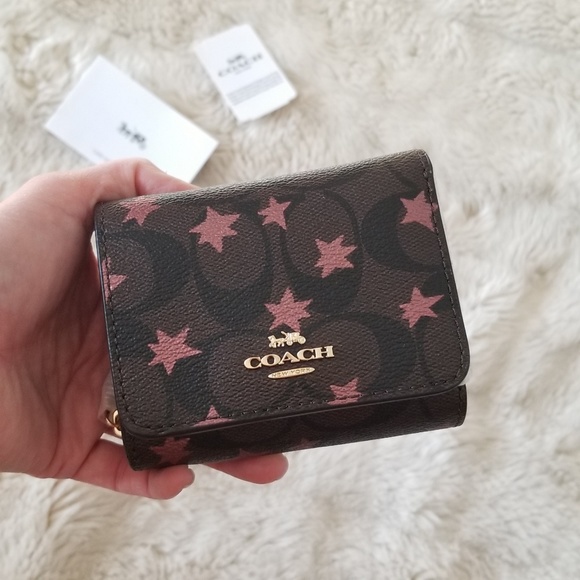 🍒NWT🍒 COACH POP STAR PRINT TRIFOLD WALLET - Picture 4 of 8